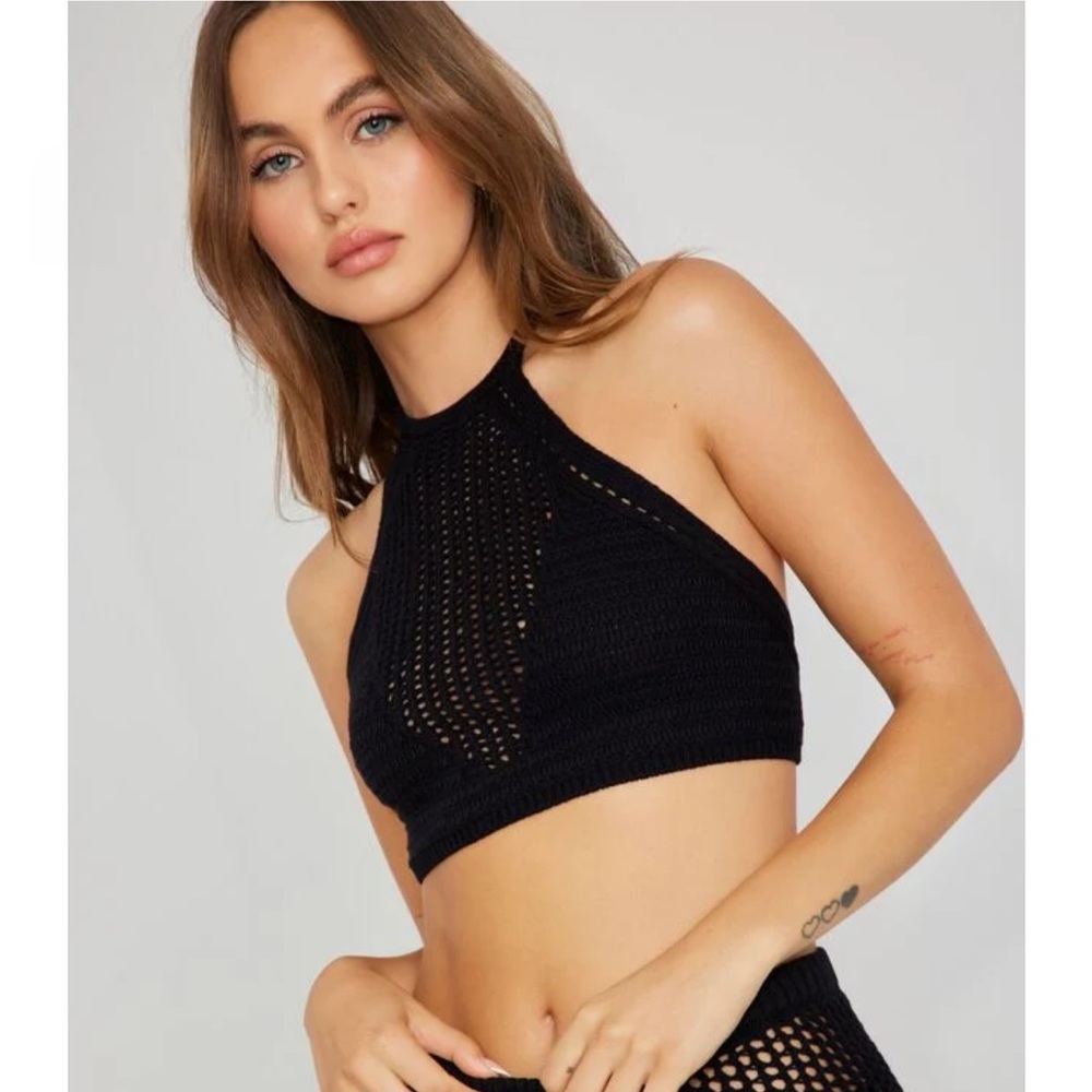 🔥🤎 Garage Brown knit halter top